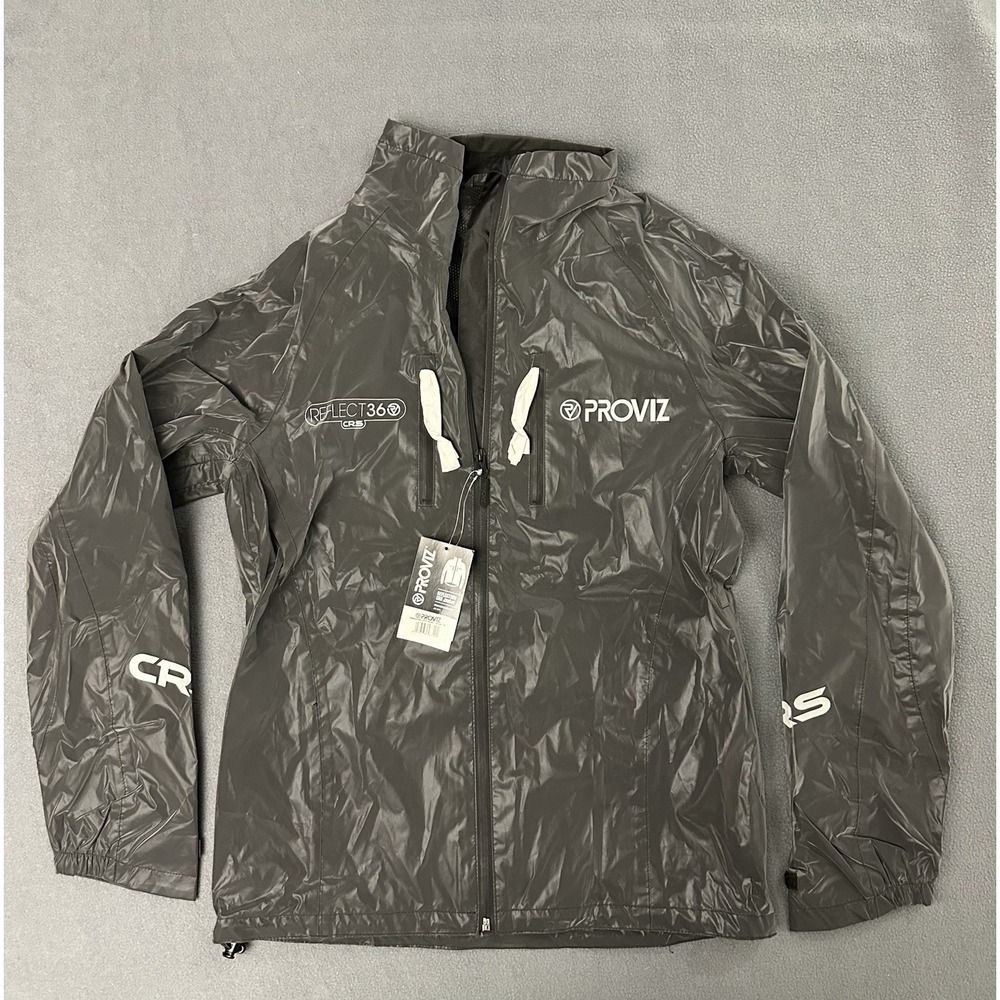 Proviz Men's Reflect360 CRS Reflective Waterproof Cycling Jacket Black Size S
